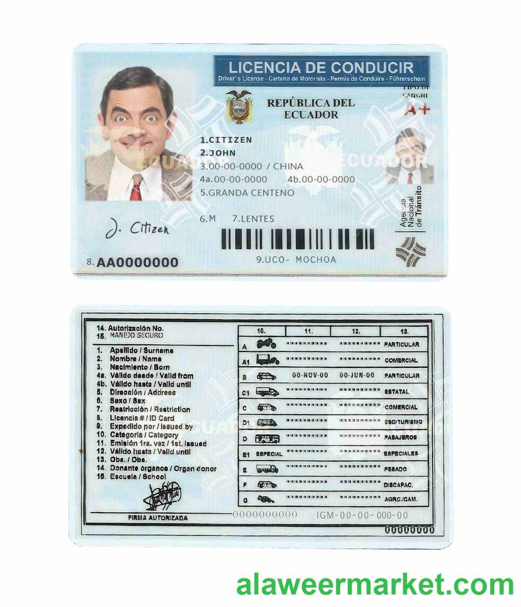Ecuador driving license